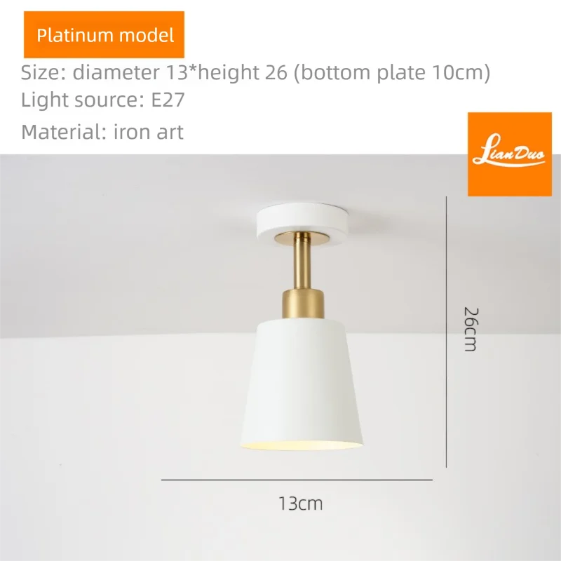 Nordic Style LED Aisle Corridor Ceiling Lights Bedroom Hotel Study Home Interior Decoration Lighting Balcony Ceiling Lamps Qme WHITE