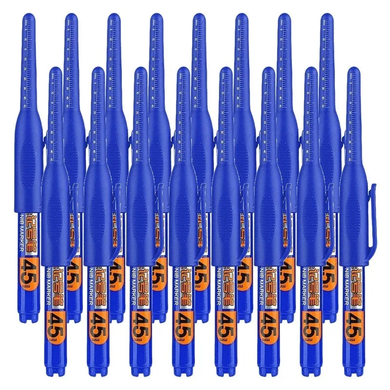 1- Waterproof Deep Hole Marker Pens Long Nib Head Carpenter Pen Black