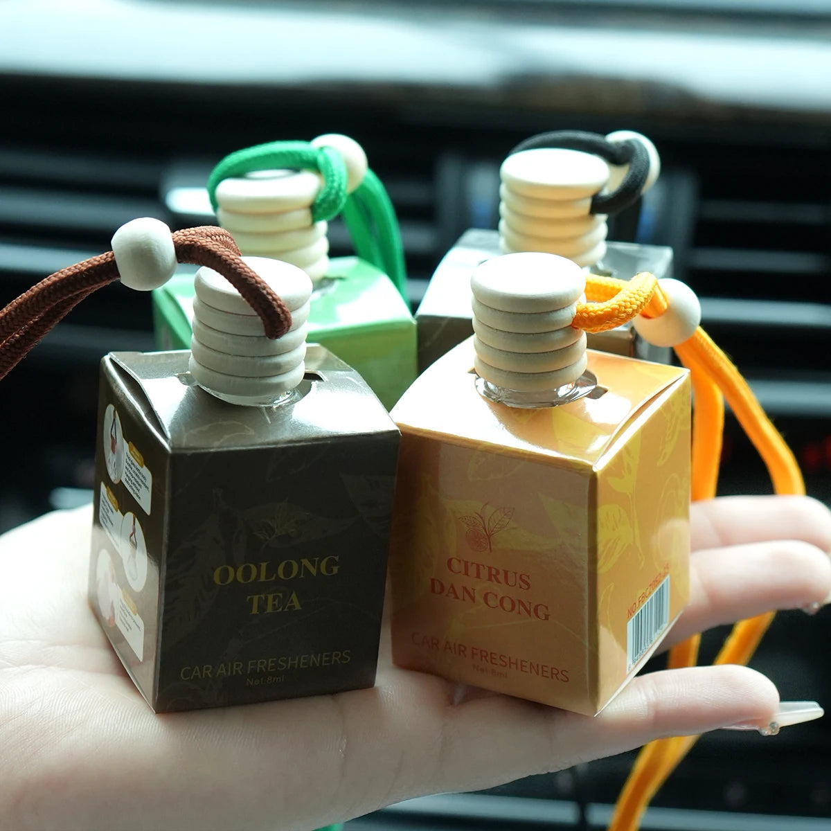 Tea Scented Car Perfume Lasting Fragrance Rope Mounted Alcohol Qme