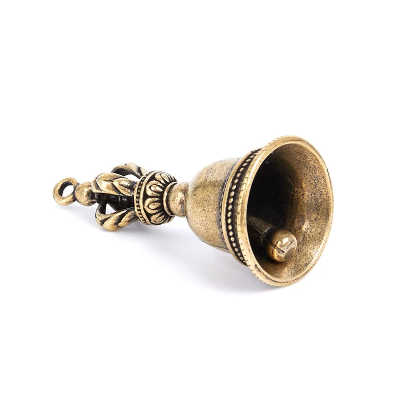 Brass Handicraft die-casting Drop Bell Key Car Button Wind Bell Tibetan Bronze Bell Creative Gift Home Decoration Accessories Qme