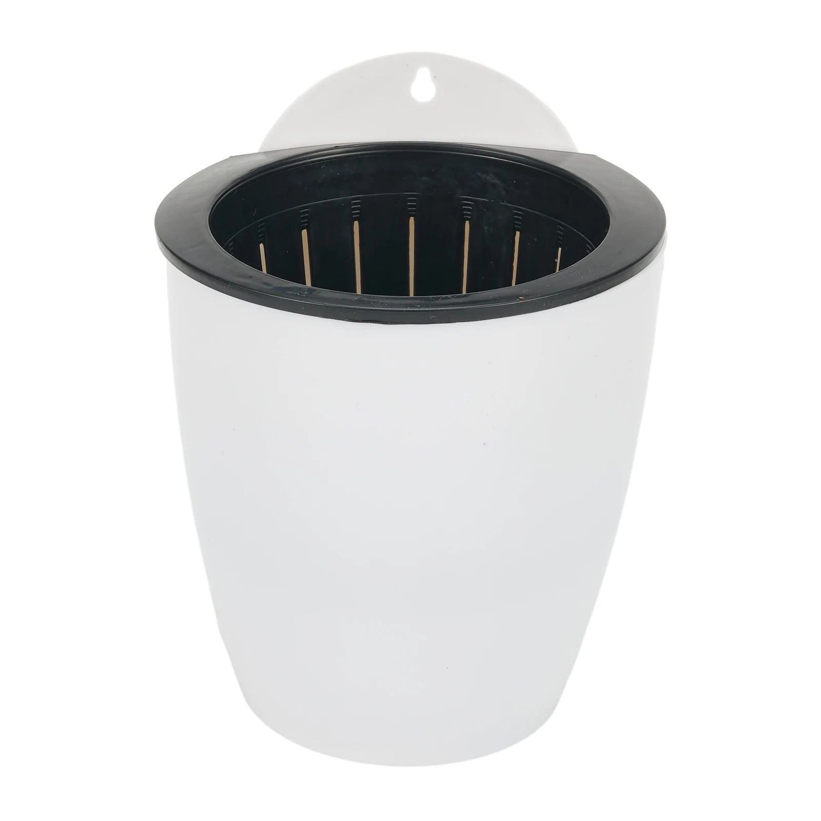 1X Wall-Mounted Flower Pot Automatic Water-Absorbing Plastic Self Watering Pot Green Dill Home Decoration Garden Supplies Qme M