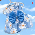 Princess Skirt Butterfly Bowknot Pet Poodle Cat Costume Floral Qme BLS