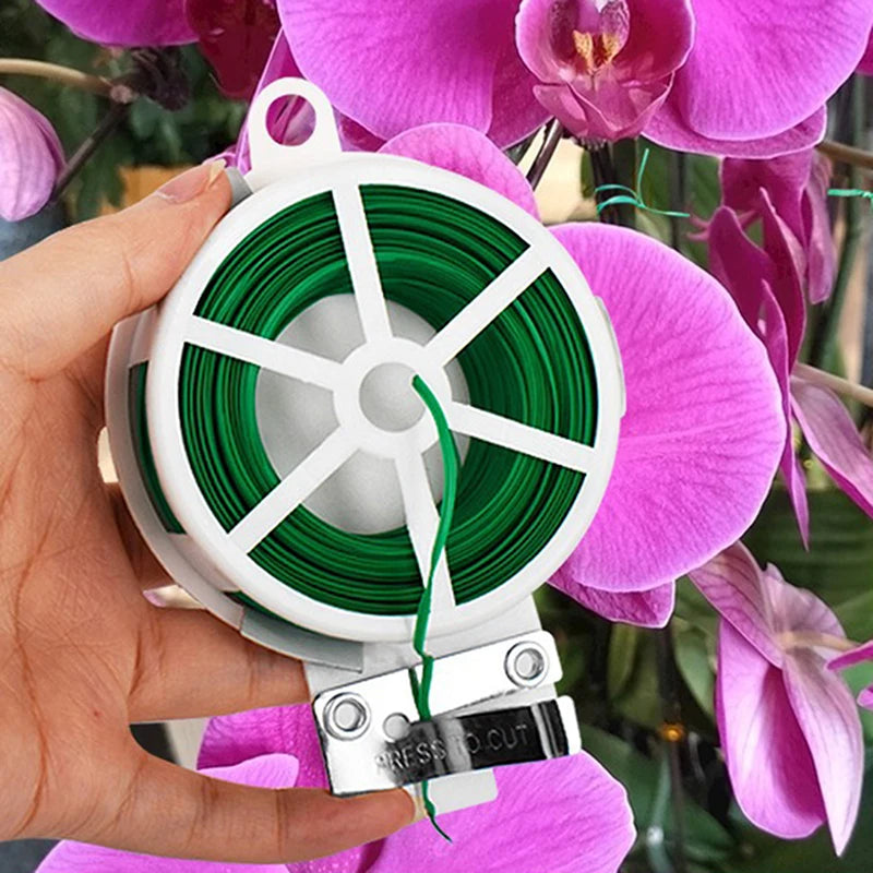 ^100M Garden Flexible Binding Wire Plant Ties Iron Wires Support Fixed Climbing Plants Line Creeper Vegetable Stabilization Tie Qme