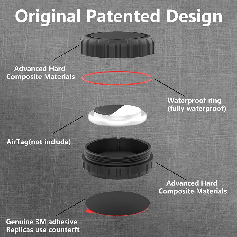 1-3PCS Protective Case for AirTag Waterproof Cover Holder with Adhesive Sticker For AirTag Cover for Bike Wallet Suitcase Qme