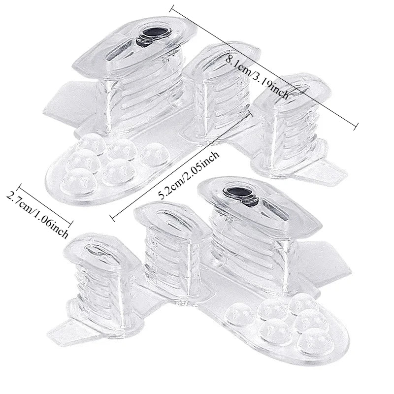 1Pair Toe Splitter Feet Care Bunion Silicone Overlapping Separators Qme Clear