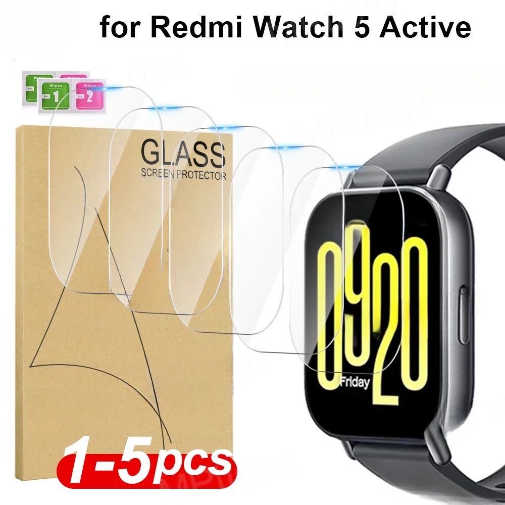 Tempered Glass for Xiaomi Redmi Watch 5 Active Smart Watch Screen Protector Anti-Scratch for Mi Redmi Watch 5 4 Prottiecve Film Qme