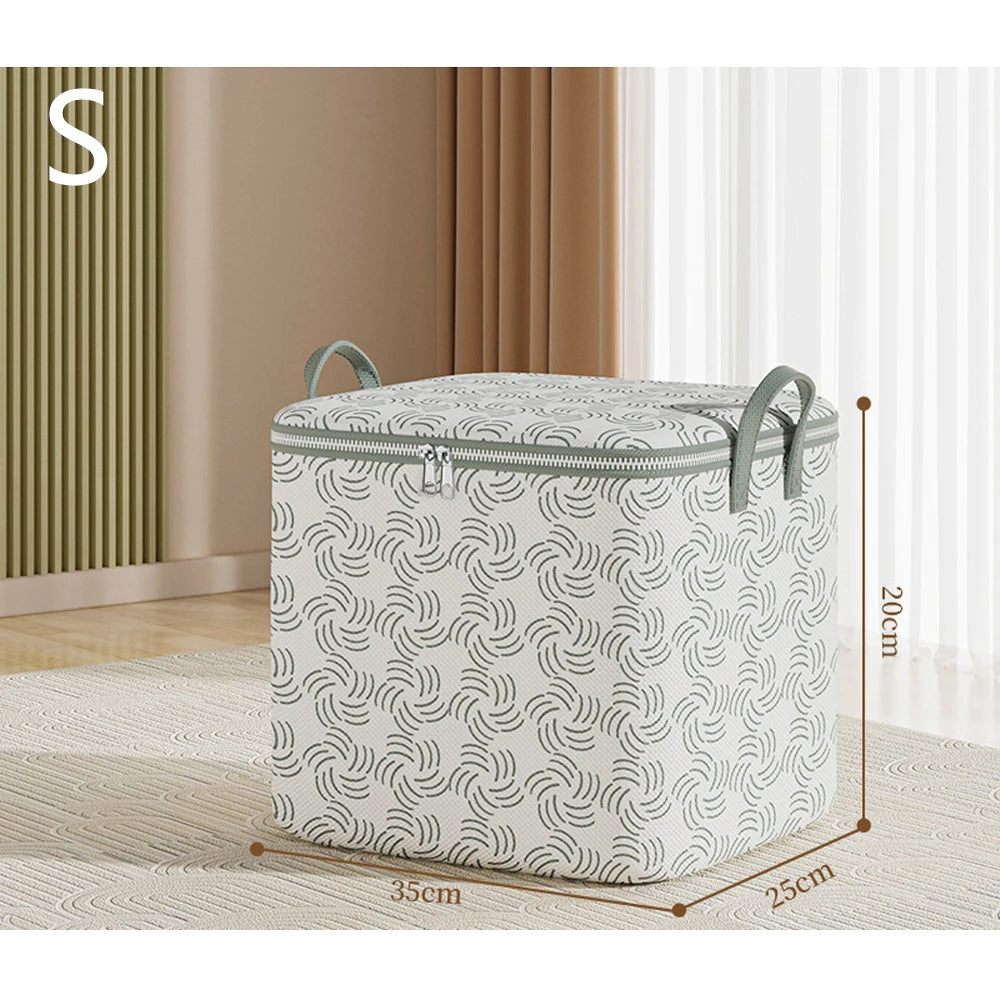 Large Capacity Quilt Storage Bag for Home Moving Clothes & Comforter Packing Sack for Student Dorm Travel Luggage Box Qme Grey S