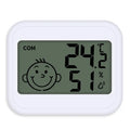LCD Electronic Digital Temperature Humidity Meter Indoor Outdoor Qme White