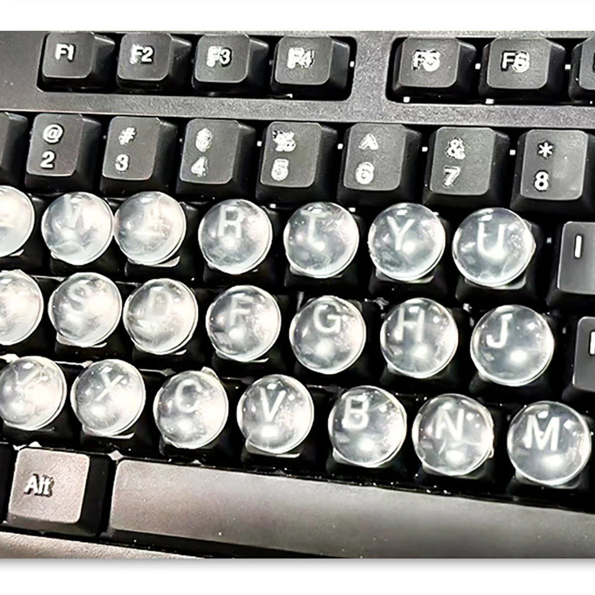 64 Long Nail Typing Tools Transparent Silicone Keycaps 3D Stickers Qme