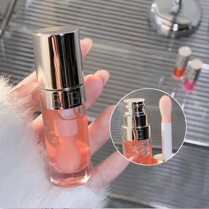 Strawberry Jelly Lip Oil Glossy Tint Glaze Lipstick Moisturize Liquid Fruit Jam Lip Beauty Treatment Transparent Hydrating Balm Qme