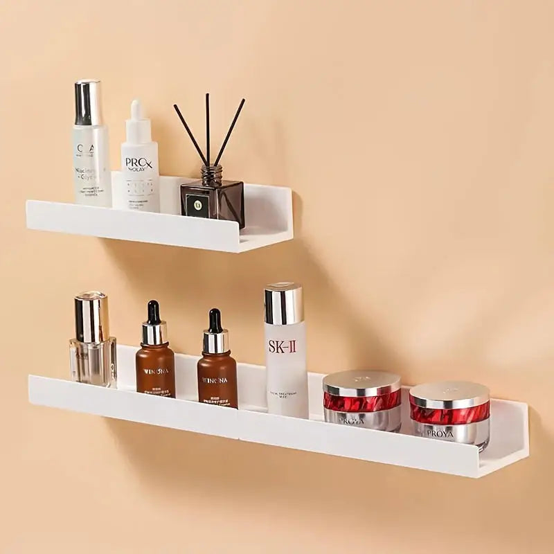 Floating shelves - An expandable storage system suitable for bathrooms and kitchens, capable of holding skincare products Qme