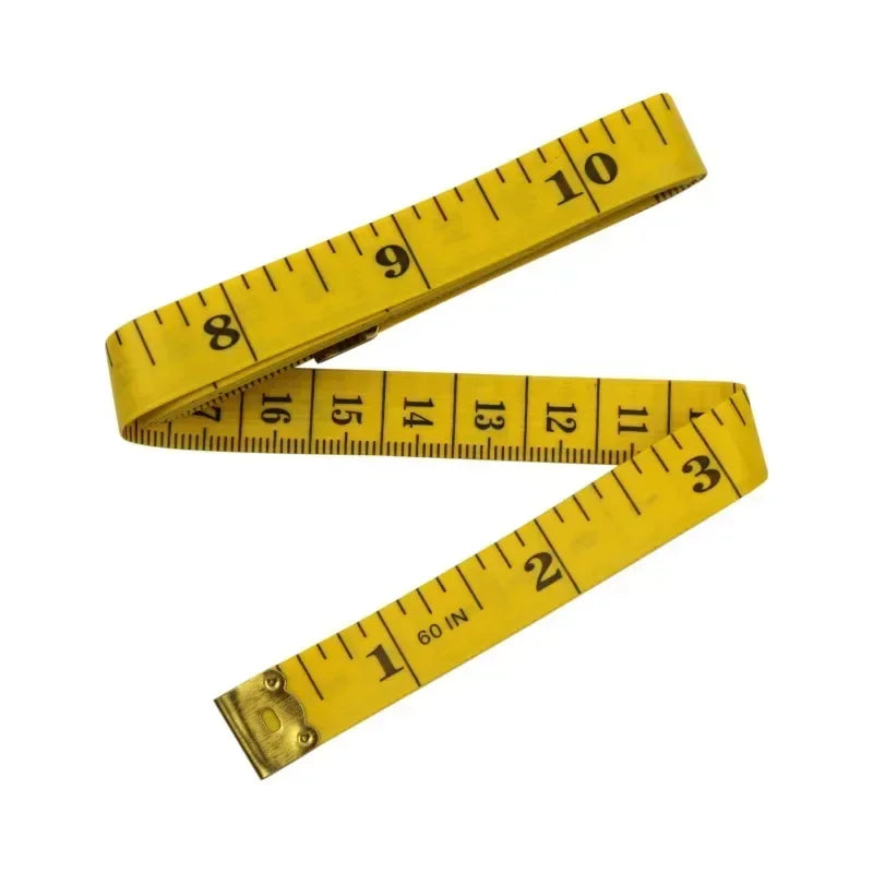 150cm/60" Body Measuring Ruler Sewing Tailor Tape Measure Centimeter Meter Sewing Measuring Tape Soft Qme 1.5mx1.3cm-yellow