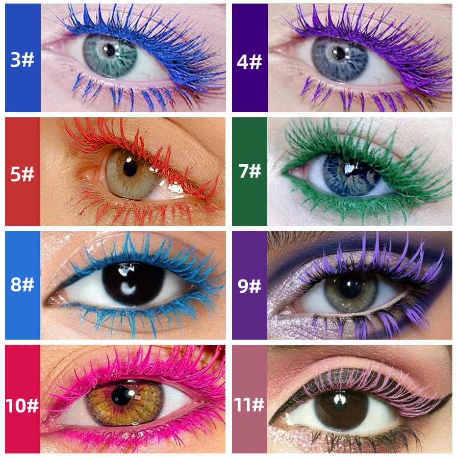 Colorful Slender Mascara Waterproof Fast Drying Curling Eyelashes Qme