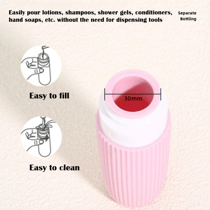 Portable Silicone Travel Dispenser Bottles Leakproof Refillable Qme
