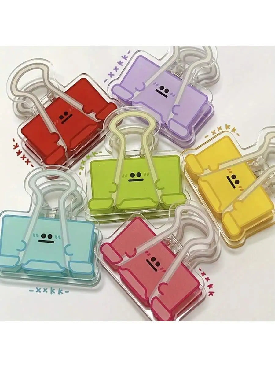Colorful Cartoon Acrylic Folder Office Supplies File Organizer Qme