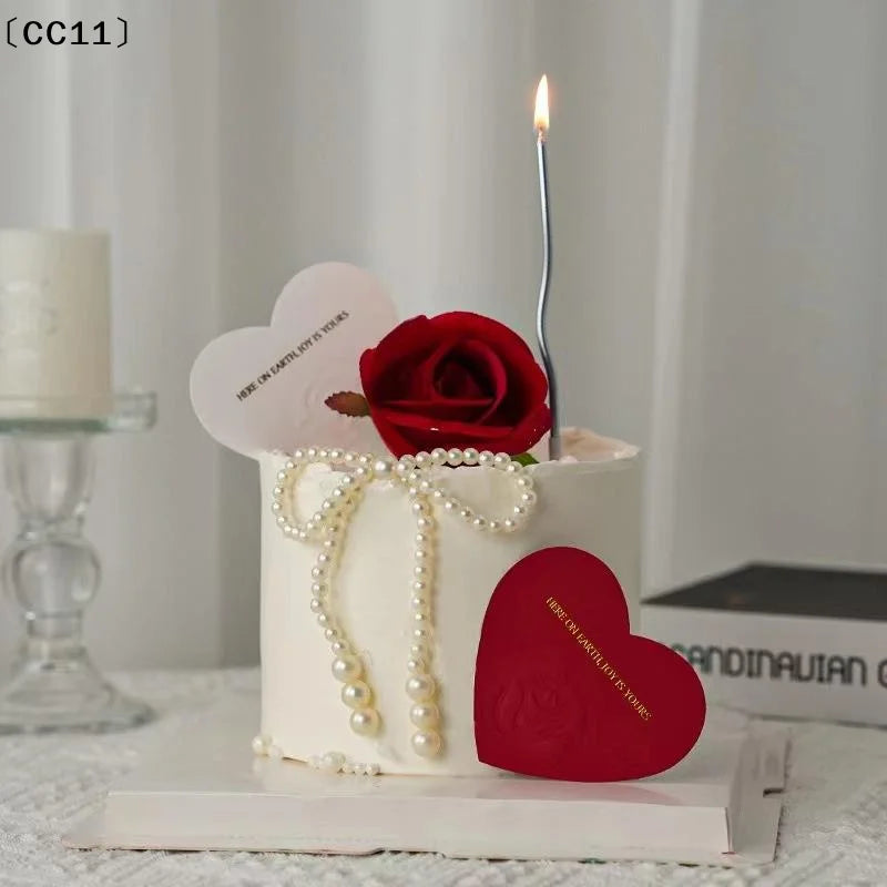 5 Pearl Bow Cake Decoration Suitable Single Party Birthday Baptism Qme