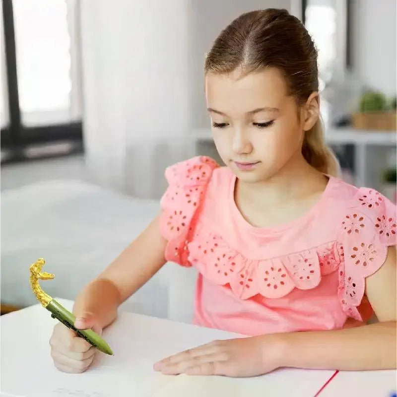 Gag Joke Prop Open Mouth Dinosaur Gel Ink Pen Cute Funny Over 5 Years Qme