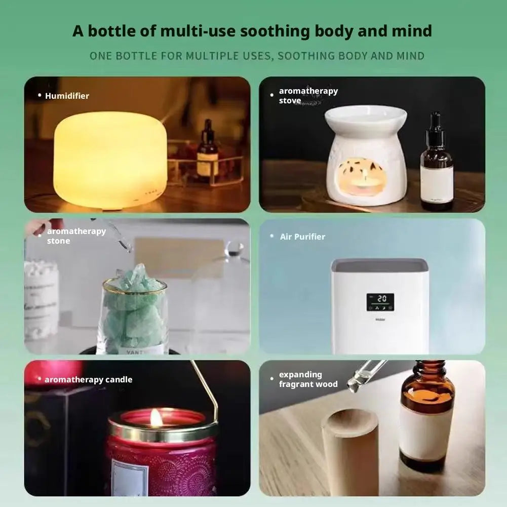 10ml Essential Oils For Aroma Diffuser AirHumidifier Home Water-soluble Lavender Rose Eucalyptus White Peach Oolong Qme