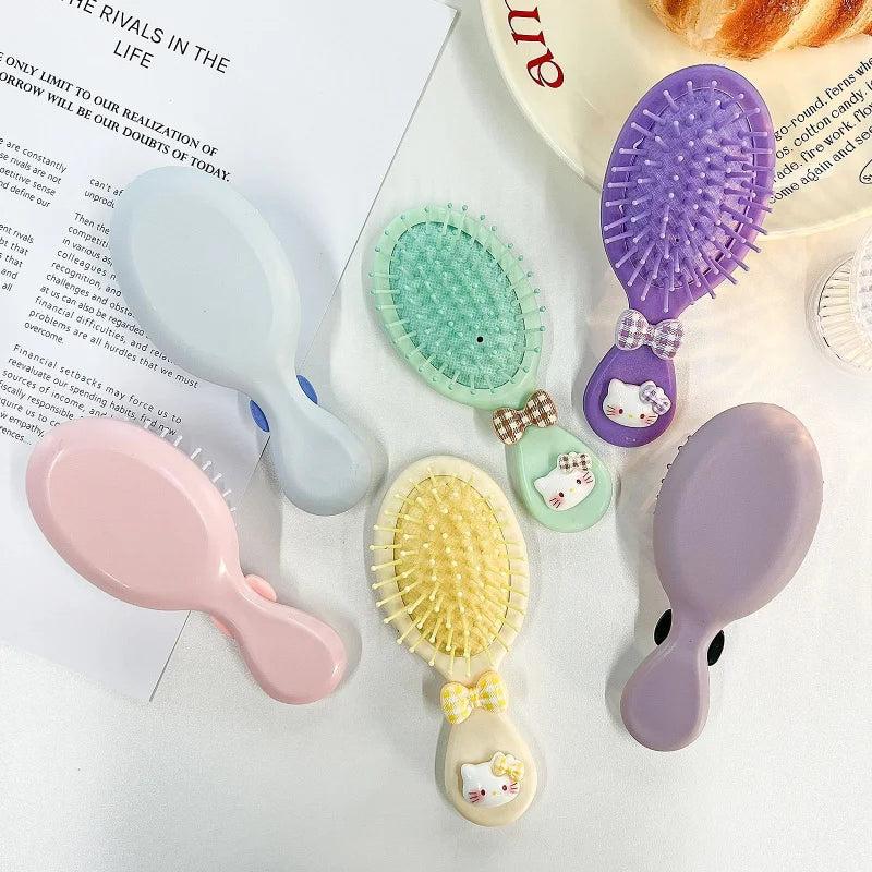 Hello Kitty Cute Cartoon Cushion Comb Resin Hair Compact Travel Qme
