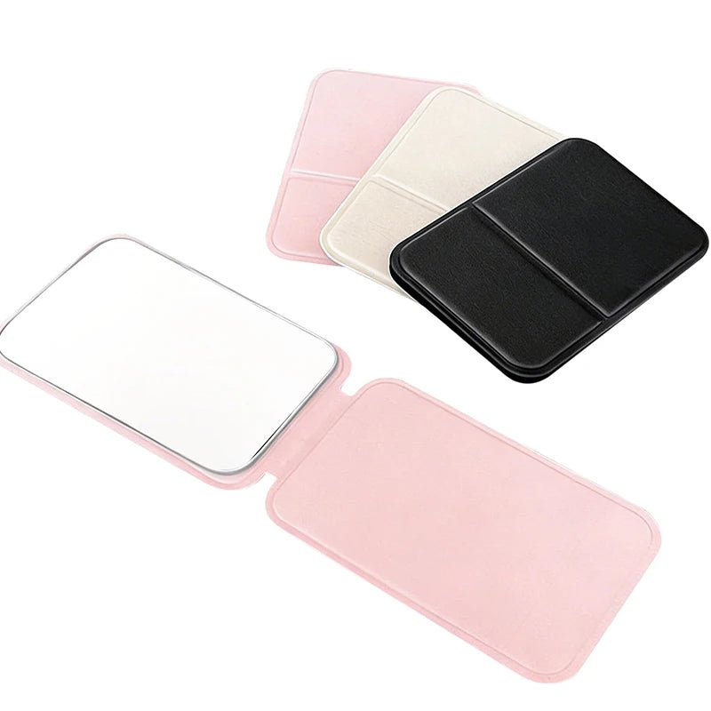 Foldable Makeup Mirror Simple Portable Handheld Desktop Dual-use Qme