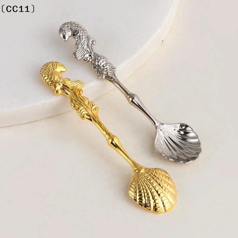 Kitchen Accessories Retro Hotel Family Dessert Coffee Spoon Ice Cream Qme