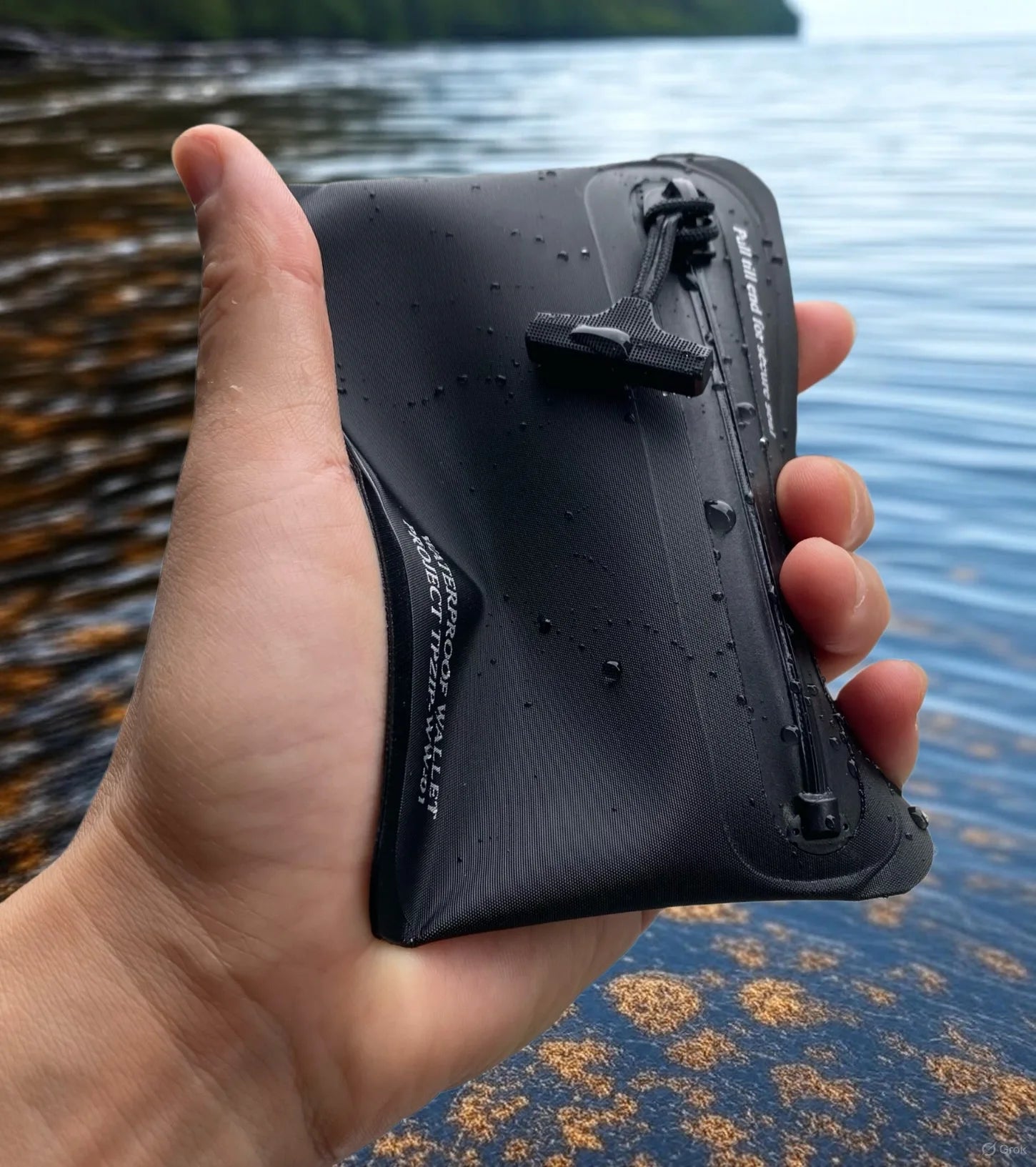 Waterproof Black Hypalon TPU Wallet Card Holder Car Key Case Outdoor Qme black