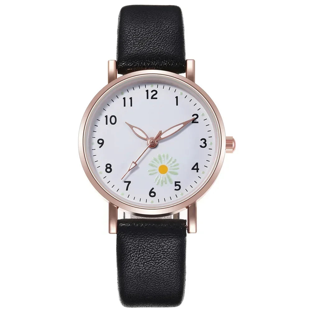 Trendy Ladies Wrist Watches Luminous Women Simple Watches Casual Leather Strap Quartz Watch Clock Montre Femme Relogio Feminino Qme