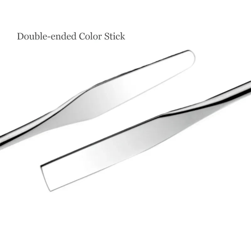 1 Set Acrylic Transparent Make Up Palette Watercolor Oil Painting Mixer with Stainless Steel Spatula Nail Art Make Up Palettes Qme