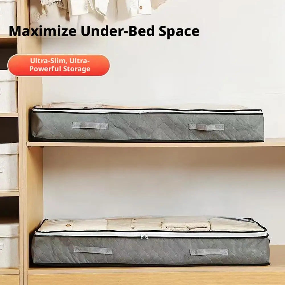 Foldable Underbed Storage Bags Closet Organizers Bins Bed Bottom Bag Qme