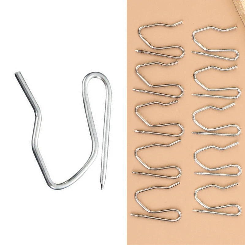 Drapery Pin-hook Package, 50/100 Count in Stainless Steel, for all Types of Curtains Qme