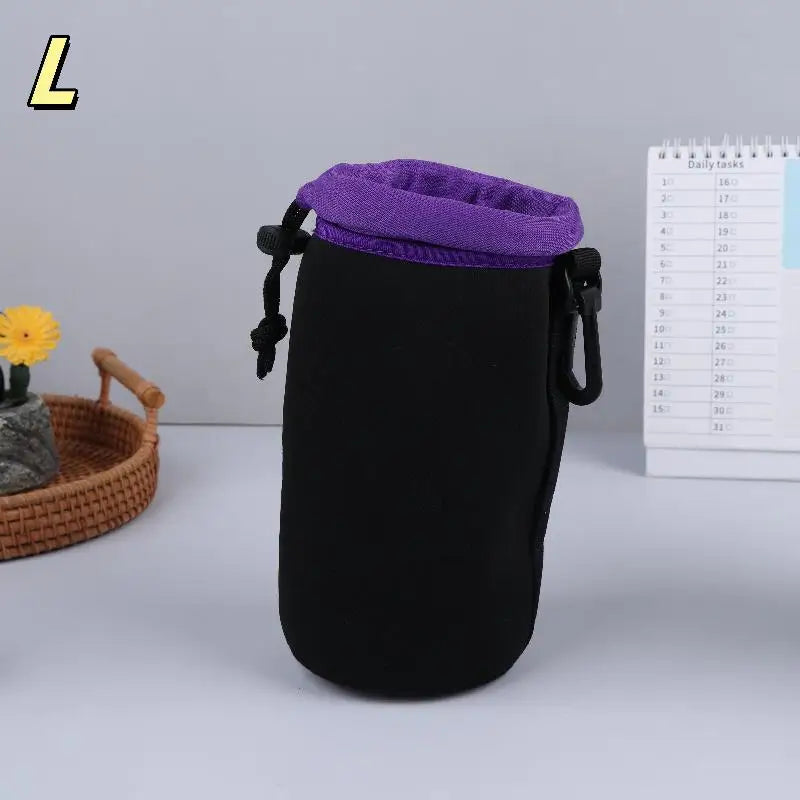 Camera Lens Cover Neoprene Bag Waterproof Soft Pouch Shockproof Most Qme L Purple