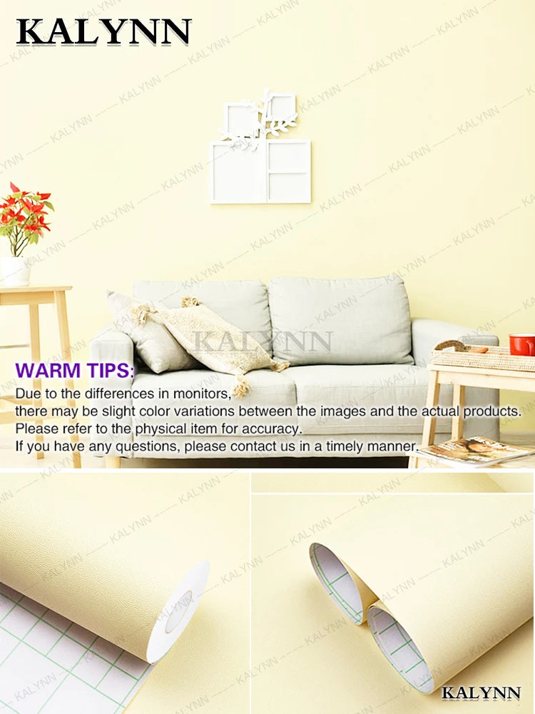 Solid Waterproof Wallpaper Room Self-adhesive Black White Wardrobe