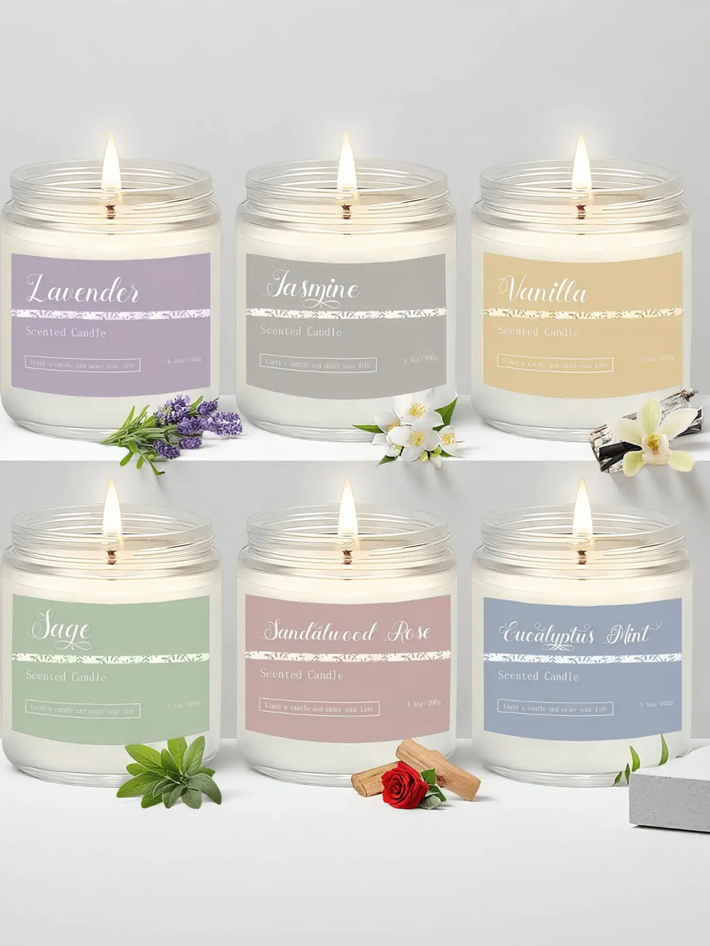 Scented Candles Canned Long-lasting Fragrance Essential Oil Suitable Qme