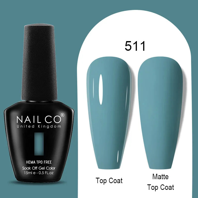 Nailco Jelly Gel Nail Polish Transparent Varnishes 44 Colors Red Pink