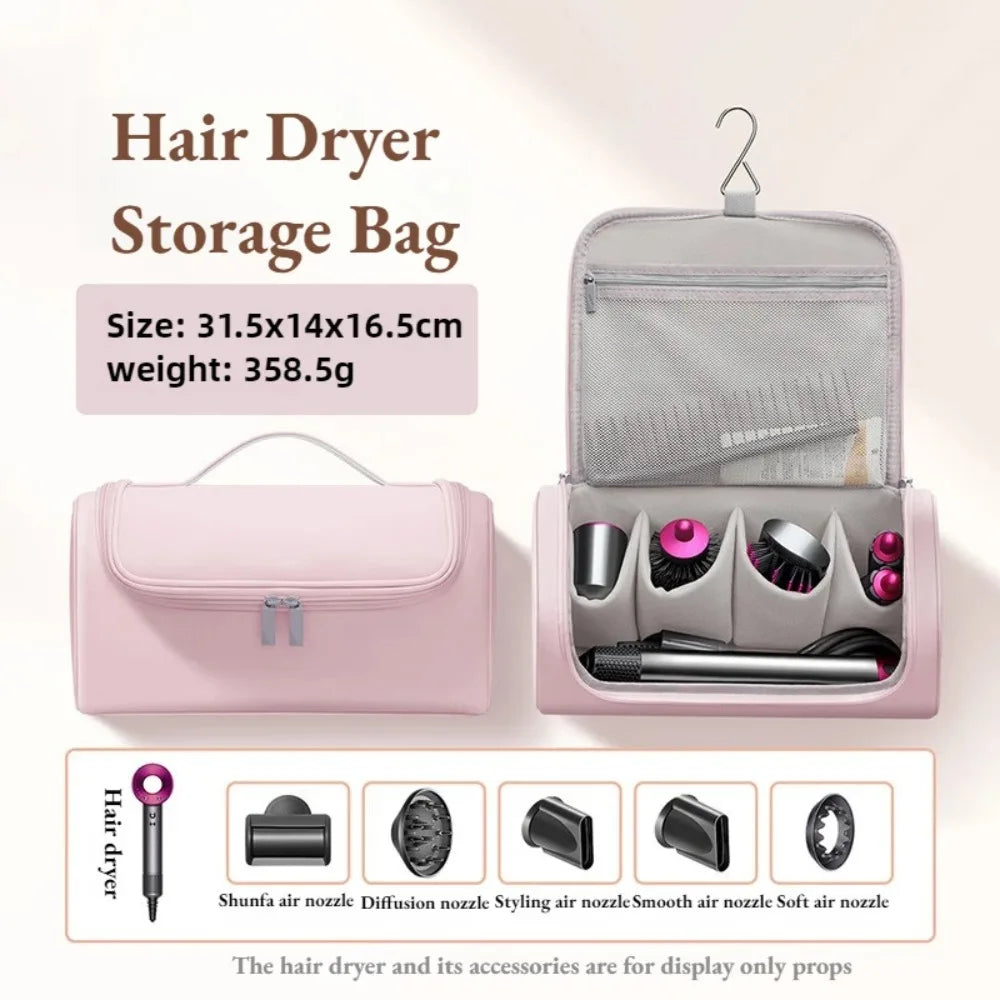 1 Hideable Hook Hair Dryer Case Waterproof Large Capacity Travel Qme