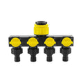 Garden Hose Pipe Splitter 4-Way Faucet Diverter Tap Hose Connector Splitter Four Independent Switches For Home Lawn Irrigation Qme A1