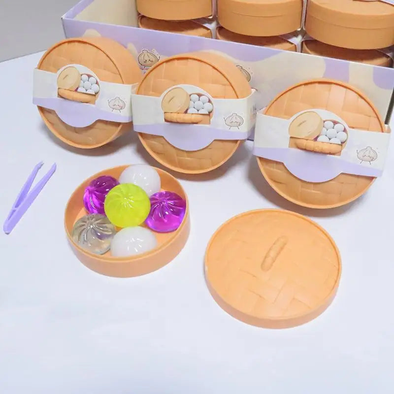 Mini Bun Dumplings Squeezable Toys Soft Stress Relief Calming Squishy Qme