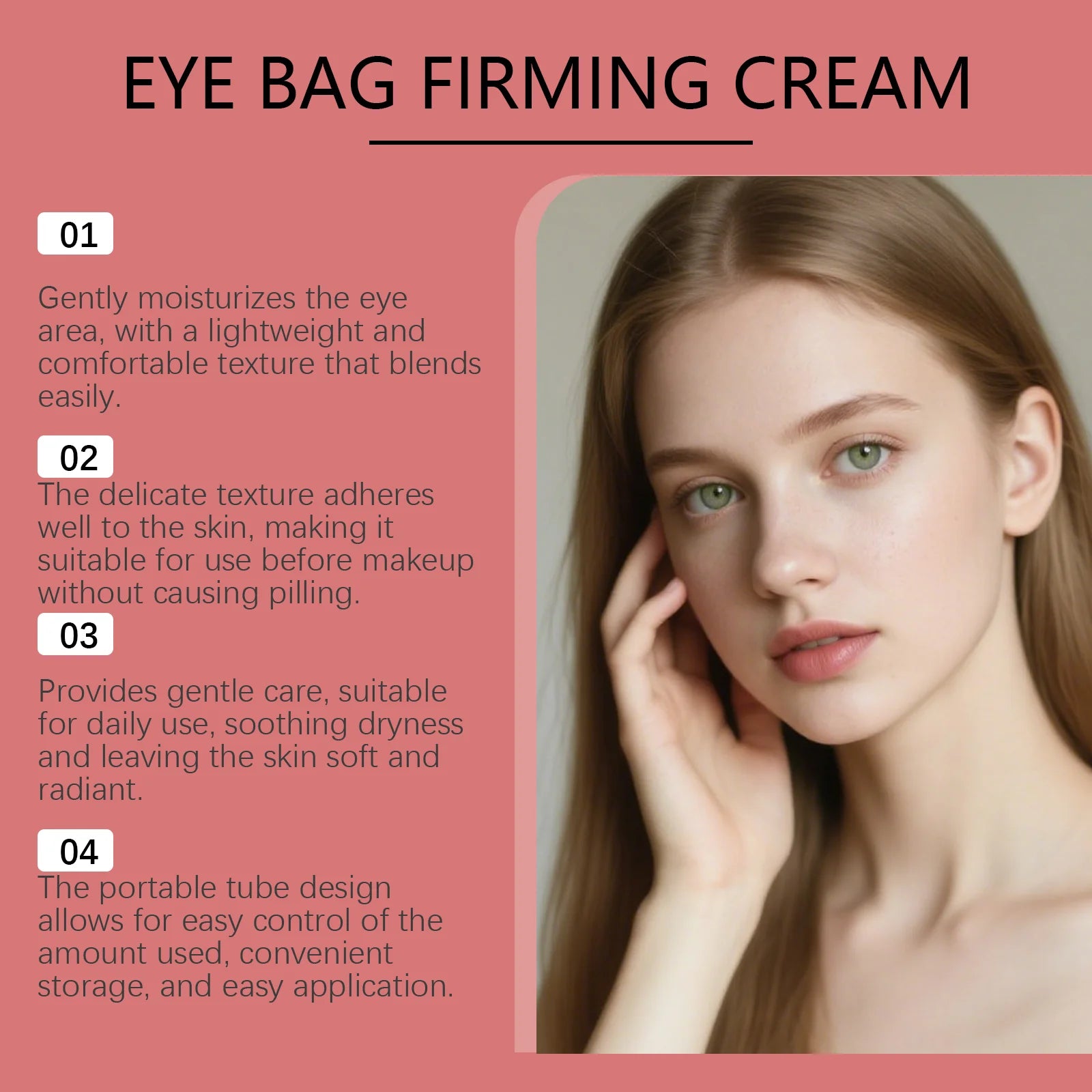Retinol Eye Cream Firming Eye Bags Lightening Dark Circles Anti Aging Moisturizing Tightening Skin Instant Eye Lifting Treatment Qme