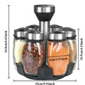 Kitchen Seasoning Bottle Storage Rack Spice Self-adhesive Qme 6Pcs glass bottle
