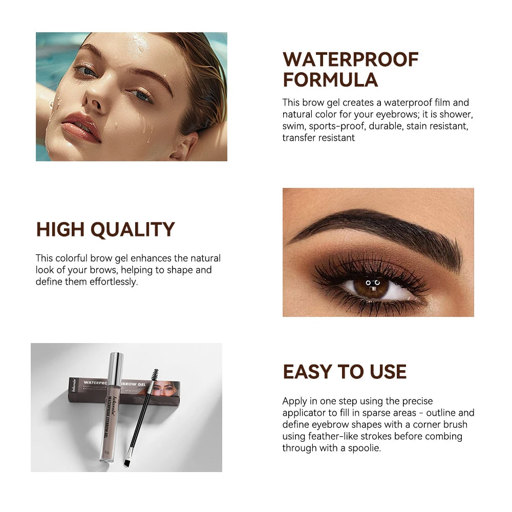 Waterproof Eyebrow Dyeing Gel Easy Eyebrows Long-lasting Qme