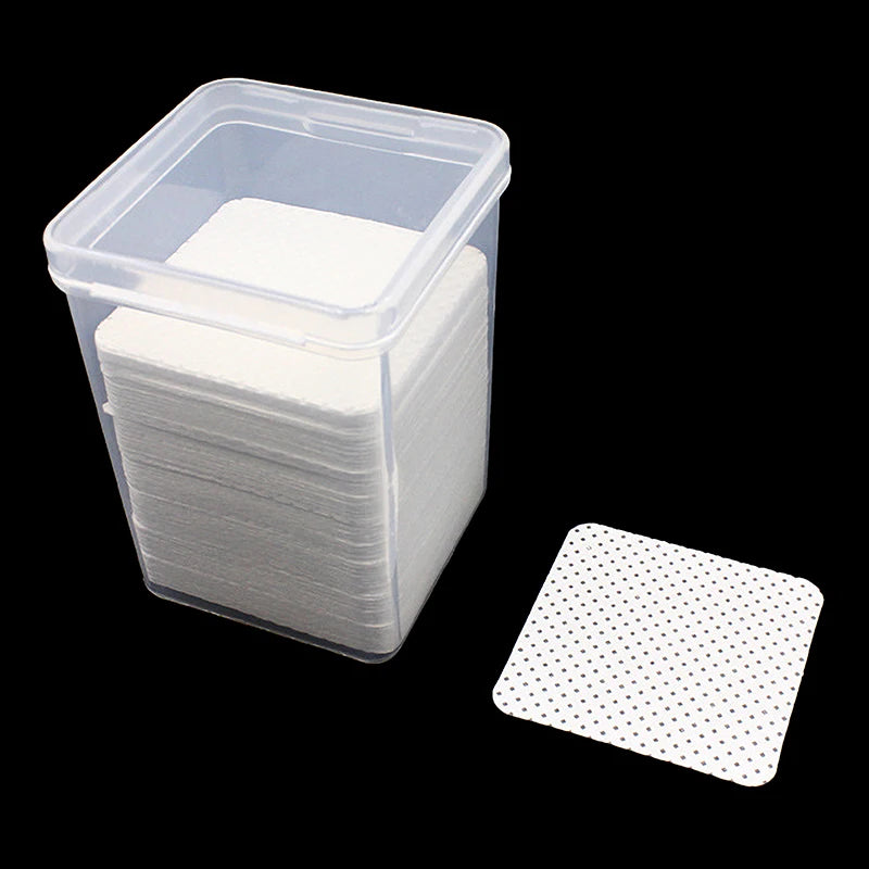 Nail Art Cleaner Tools Remover Pads Organizer Cotton Swab Storage Box Qme