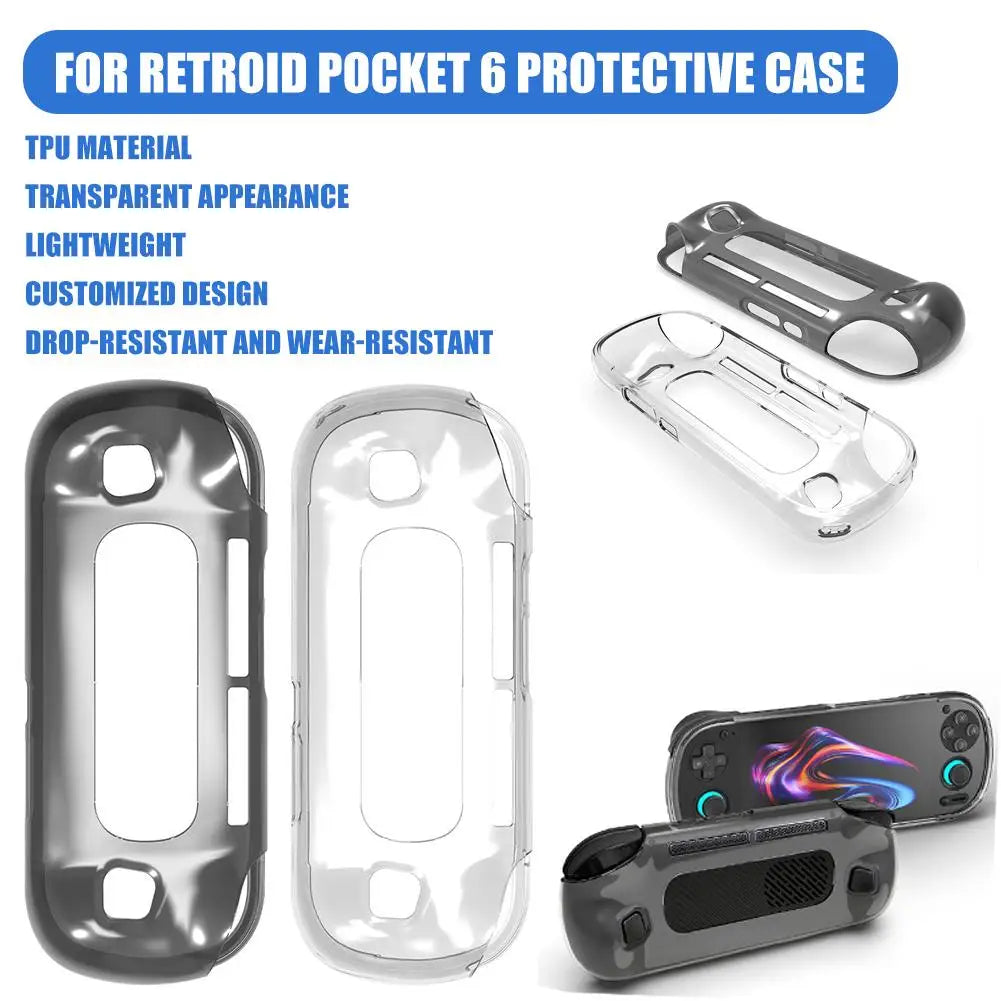 TPU Protective Case Retroid Pocket 6 Transparent Soft Wear-resistant Qme