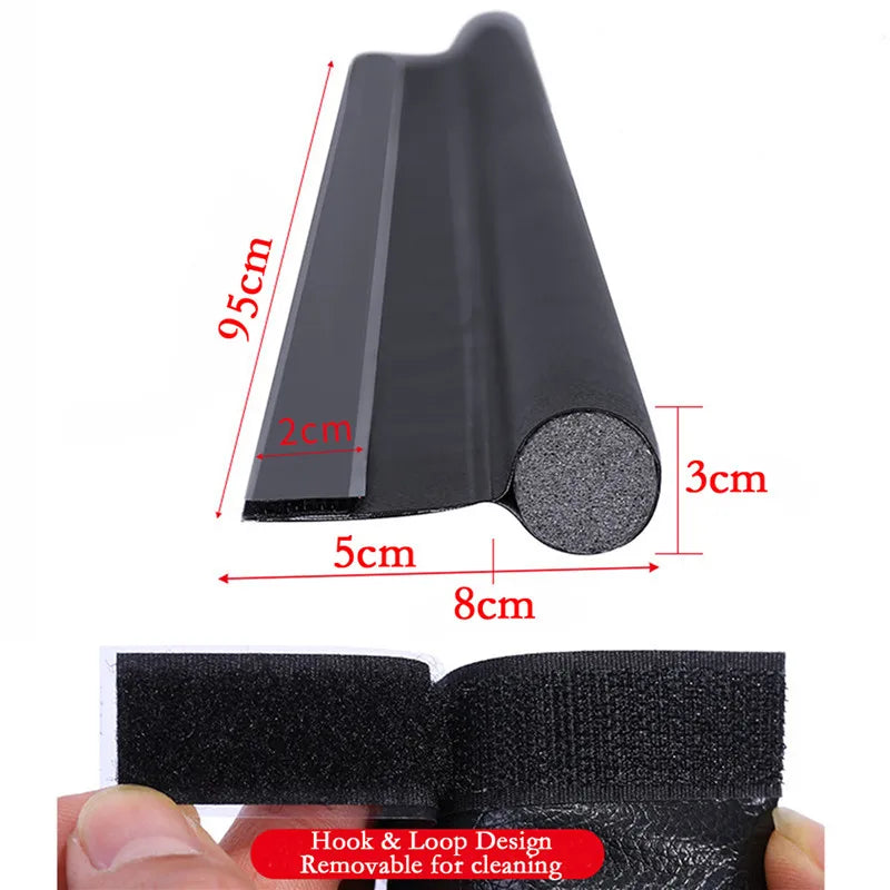 Adjustable Door Bottom Seal Strip Weather Strip Under Door Draft Stopper Thicker Anti-Cold Gap Blocker Sealing Weather Strip Qme