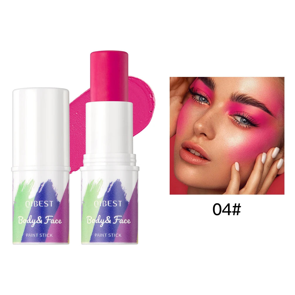 QIBEST Body Paint Stick Blendable Long-Lasting Colourful Eye Face Painting Sticks Pen Makeup Eyeliner Eyeshadow Cosmetics Qme 04