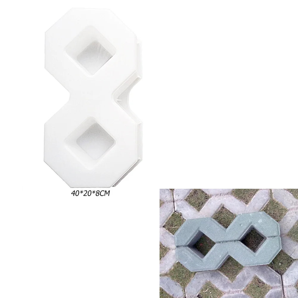 DIY Path Maker Paving Cement Brick Molds Outdoor Courtyard Garden Stone Road Walk Concrete Brick Carving Pavement Tools Qme A