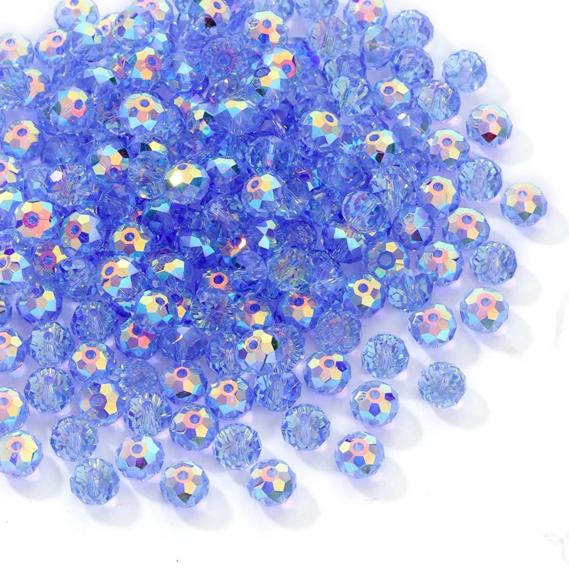 84pcs Czech Faceted Rondelle Beads 8mm AAA Crystal Glass Loose Spacer Beads for DIY Jewelry Bracelet Craft Making Supplies Qme Color 9