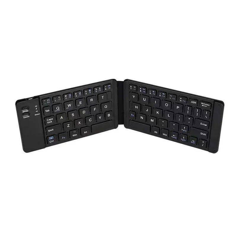 Wireless Folding Keyboard Bluetooth Keyboard With Touchpad For Windows Android IOS Phone Multi-Function Button Mini Keyboard Qme black