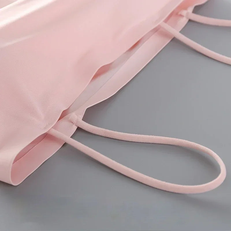 Comfortable Waist Beauty Back Wrap Chest Tube Top Girl No Steel Ring Camisole Bra Underwear New Female Simple Beauty Back Qme