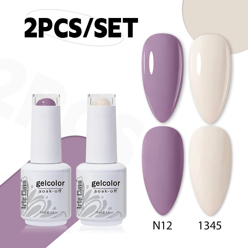 Arte Clavo Jelly Nail Gel Polish Supplies Purple Pink Red Blue Green