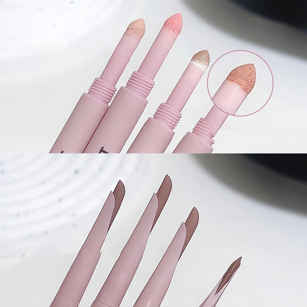 Sweetmint Meniscus Double-ended Silkworm Eyemakeup Highlight Naturally Brightening Long-lasting Eye Makeup Two-in-One Qme